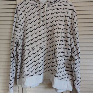 Nike Sportswear Club Fleece Pullover Hoodie, white, black, pink Women's 2X